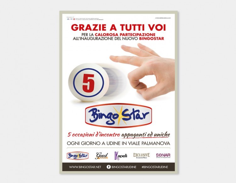 Campagna pubblicitaria Inaugurazione BingoStar Udine