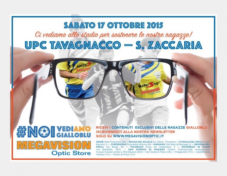 pubblicità megavision optic store e UPC Tavagnacco